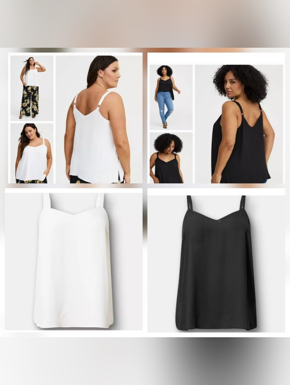 Six New Torrid Sophie Chiffon Swing Camis, 2X - Picture 7 of 8